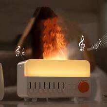12 Farben Flammenlampe Ultraschall Luftbefeuchter - USB Nachfüllbar Leise Aromatherapie Ätherisches Öl Diffusor für Büro, Schlafzimmer, Yoga - Verschiedenfarbig - Übersicht 8