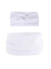 2件装轻薄单层儿童颈套+头带套装，柔软套头式保暖颈套，适合儿童和成人，可用作骑行面罩，春夏款 - 彩色 - 查看 13