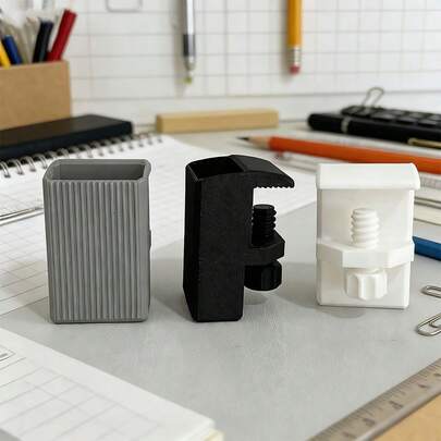 1 Self-Hanging Pen Holder - Suitable For Desk Edges With A Thickness Of 1cm/0.39in To 3.5cm/1.37in. Say Goodbye To Desk Clutter. Minimalist Solid-Colored Pen Holder. Perfect Gift For The Office, Home Desk, Or For A Friend During The Back-To-School Season. Office Desk Accessories Desk Accessories Office Supplies Office Decor Office Desk Accessories Desk Accessories Office Accessories