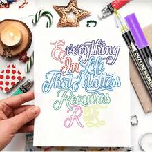 1pc 2026 Series Dual-Line Metal Highlighter Pen, Wavy Dual-Line Pen, Magic Glitter Drawing Pen, Suitable For Greeting Cards, Handicrafts, Posters And Paintings - Multicolor - View 4