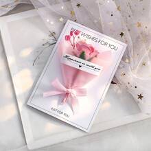 1 Set Folding Dried Flower Greeting Card, Everlasting Flower Bouquet Business Blessing Card, Baby's Breath Bouquet For Teacher's Day, Valentine's Day, Birthday And Other Holidays, Cards - A - View 7