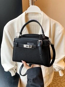 Women Top Handle Bags - Black - View 2