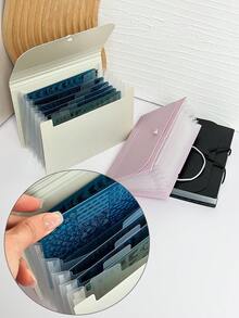 可折叠透明防刮美甲贴纸收纳册，指甲油贴纸整理展示工具 - 彩色 - 查看 2