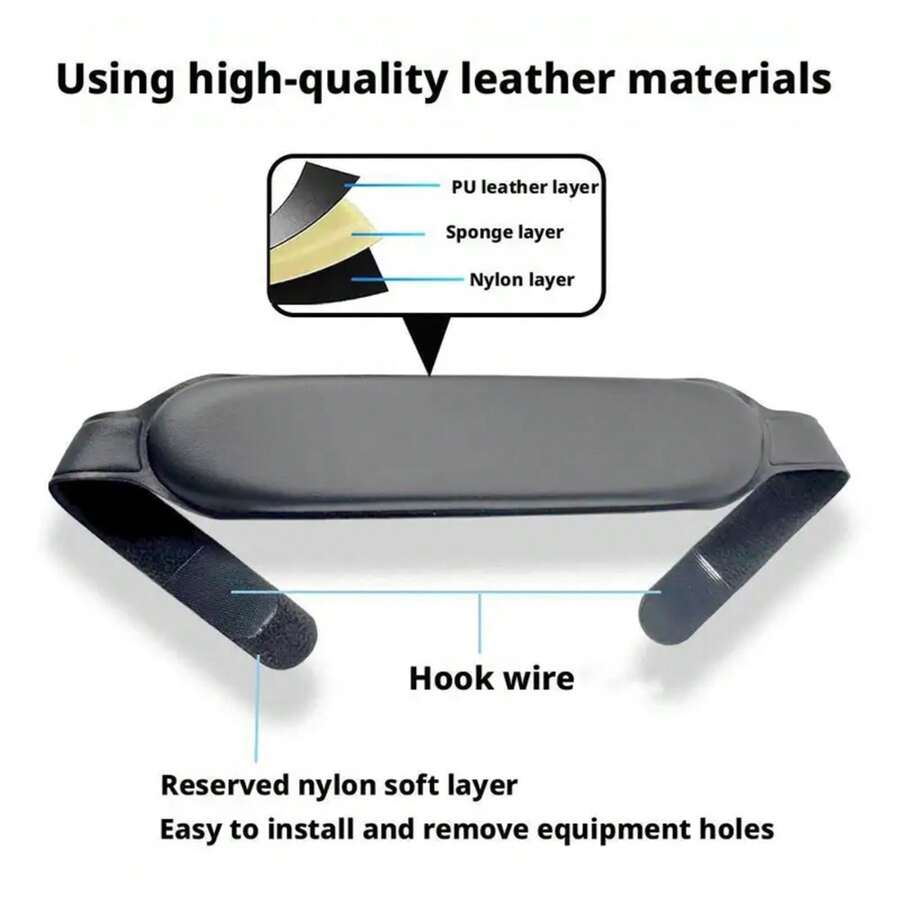 Correa para la cabeza para gafas de vuelo N3, cóy ajustable, cojín de PU, diadema de alivio de presión para DJL N3, correa de repuesto - Negro - Ver 1
