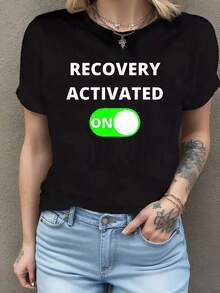 Camiseta de cuello redondo para mujer con citas divertidas sobre cirugías y lesiones Camiseta de manga corta de algodón de 220 g, impresión por una cara - Negro - Ver 7