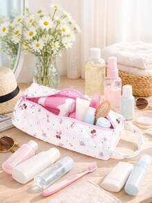1 pieza Bolsa de almacenamiento multifuncional, Bolsa de maquillaje todo en uno para viajes, Bolsa de aseo portátil, Bolsas de almacenamiento de cosméticos, Organizador de cosméticos, Bolsa de maquillaje, Regalo de cumpleaños, Regalo del Día de San Valentín, Organizador de suministros de oficina, Bolsas de caramelos, Portaplumas, Monedero, Regreso a la escuela, Útiles escolares, Regalo para mujeres, Bolsa de maquillaje para viajes - Multicolor - Ver 3