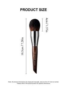 Make Up For Ever 112 Flat Foundation Brush, Dense Round Head, Creates Flawless Liquid And Cream Makeup - Brown - View 3