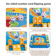 Jogo de Contagem de Números com Dados, Adição, Subtração, Multiplicação, Brinquedo Educativo STEM, Brinquedo de Matemática para Crianças de 3+ Anos, Cartas de Números Interativas de Virar para Meninos e Meninas da Pré-Escola, Desenvolvimento de Habilidades de Aprendizagem, Pensamento Inovador, Jogo Multiplayer, Educação Inicial, Brinquedo Interativo Pais-Filhos, Presente de Aniversário Infantil - Multicolorido - Visão 11