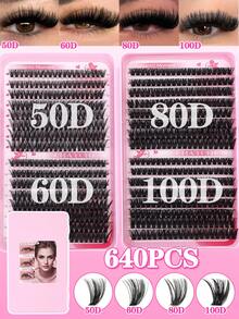 Kit com 640 tufos de cílios postiços independentes, curvatura D (10D+20D+30D+40D+50D+60D+80D+100D), tamanhos de 10 a 16 mm, para aplicação DIY. Cílios naturais, alongadores, volumizadores e de longa duração. Inclui cola, selante e pinça. Ideal para iniciantes, para uso em casa ou ao ar livre, perfeito para o dia a dia, festas e festivais de música. - Multicolorido - Ver 17
