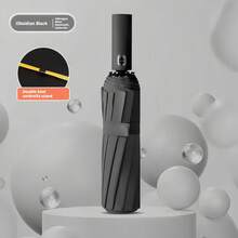 1pc Lightweight Automatic Travel Umbrella, Windproof Rainproof UV Protection Sunshade Umbrella, Foldable Dual-Use Umbrella - Multicolor - View 15