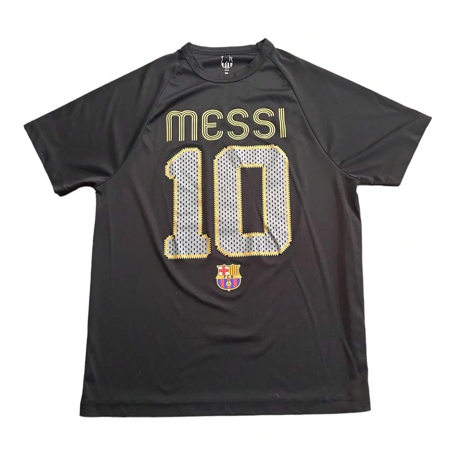 FCB Messis #10 Soccer Futbol Men's Size M Black Shirt Official Merchandise. - Black - View 1