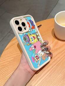 SPONGEBOB 1 pieza Funda de teléfono a prueba de golpes con diseño de la familia de Bob Esponja, estilo de dibujos animados, compatible con Samsung/Apple 17/16/15/14/13/12/11Pro Max/12Pro/14Plus y otros modelos - Multicolor - Ver 5