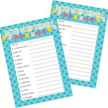 5pcs/10pcs/20pcs, Easter Themed Spelling Classroom Party Game Cards - Multicolor - View 2