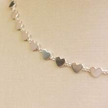 Colar Choker Gargantilha Coração Feminino Prata 925 para uso diário ou Presente - Prata - Visão 4