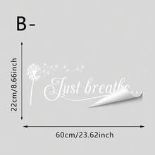 1/3pcs White Dandelion Window Clings Just Breathe Quote, Static Glass Stickers For Living Room Bedroom, Peel And Stick Vinyl Decals, Windows Anti Collision Window Decals,Spring Home Decor, Aesthetic Farmhouse - Dandelion - View 15