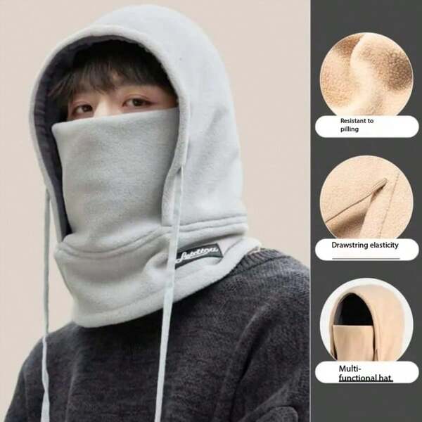 This Is A Thick Fleece Bicycle Cap Suitable For Both Men And Women, Providing Wind-Resistant, Warm, And Ear-Protecting Functions. For Electric Bicycles, This Cap Is A Must-Have For Outdoor Warmth And Face Protection.