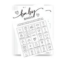 Bộ 32 lá bài trò chơi Bingo mừng em bé chào đời, thiết kế tối giản, phù hợp cho cả bé trai và bé gái. - Nhiều màu - Xem 11
