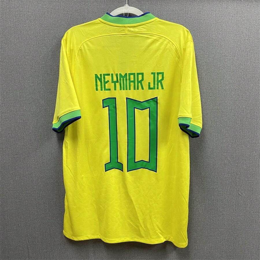 [48h Instant Delivery]Brazil Team Home  No.10 Jersey Yellow And Green Short Sleeve Football Shirt - Nhiều màu - Xem 1