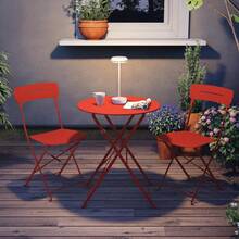 Juegos de mesa y sillas para exteriores - rojo - Ver 6