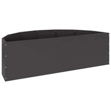 vidaXL Pflanzkübel Schwarz 120 X 60 X 35 Cm Stahl - A - Visualizzare 7