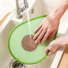 1pc Avocado Cartoon Antibacterial Cutting Board, New Year Valentine's Day Kitchen Essentials, Double-Sided Usable Thickened Plastic Chopping Board - Green - View 9