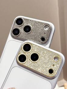 2片装混色相机镜头保护膜,兼容 17 Air/17 Pro Max/17/17 Pro - 9H硬度,水钻闪粉设计,防刮擦保护,两种颜色搭配发货,适用于日常、办公、居家使用。这款手机摄像头保护膜闪亮水晶防水防震防摔防刮擦。 - 銀+金 - 查看 3