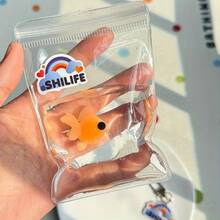[2026 New]Soft & Fun 1pc Transparent Fish-Shaped Taba - Transparent & Multicolor TPR Sensory Fidget Toy For Stress, (Kids, Teens, Adults) - Birthday Party Favors, Classroom Prizes, Back-To-School Gifts, Desk Decor Party Favor - 1 - 查看 2