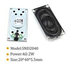 2 uds altavoz para portátil bocina 2W 8R 4R 4020 altavoz 4 8 ohmios 2 vatios 4/8R 2W 20*35*5MM 20*40*5,4 MM 20*40*5,5 MM 50*30*11,MM S35M - 8R 2W 20X35X5mm - Ver 7