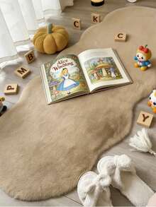 1pc Solid Color Wavy Edge Children's Room Decorative Carpet, Decorative Rug, Kids Bedroom Decor, Play Mat, Carpet, Cozy Home Decor, Living Room Rug, Bedroom Rug, Living Room Home Decor, Outdoor Rug, Washable - Multicolor - View 3