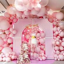 淡粉色气球 - 50 个 10 英寸圆形乳胶派对气球，适用于生日、婚礼、周年纪念日和婴儿派对 - 彩色 - 查看 3