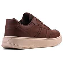 Men's Casual Street Minimalist Comfortable Basic Lightweight Urban Style Sneakers EDN2205 - Rust Brown - View 5