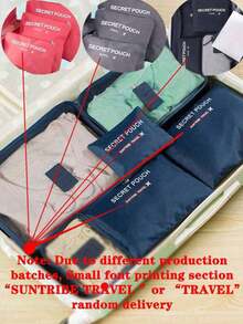 6pcs Travel Organizer Set, Including: PVC Toiletry Bag, Cosmetic Bag, Shoe Bag, Makeup Box, Clothes Storage Bag, Perfume Box, Underwear Bag, Clothing Bag, Foldable Lingerie & Socks Organizer, Handbag, Electronics Organizer, Wardrobe Organizer, Storage Bag, Travel Accessories Pouch, School Supplies Bag, Travel Bag, Luggage Bag, Business Travel Bag, Holiday Travel Bag, Large Capacity Portable Multifunctional Travel Bag, Unisex Weekend Travel Bag - Multicolor - View 5