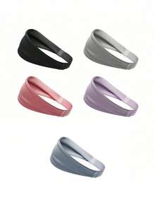 Sweatband Sports Headband For Basketball Cycling Outdoor Fitness Yoga, Moisture Wicking, Unisex - Multicolor - View 17