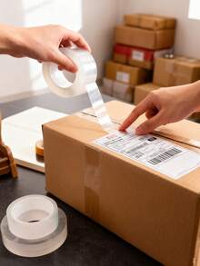 3卷500厘米/196.85英寸纳米双面胶带，高强度丙烯酸凝胶胶带，防水透明可重复使用可水洗多用途胶带，适用于地毯、海报、家居、办公室、塑料、墙面安装 - 彩色 - 查看 5