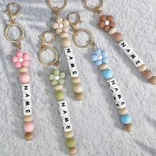 Personalized Handmade Floral Keychain Multi-Color Valentine's Day Gift Travel Essentials Kawaii Holiday Essential - Multicolor - View 10