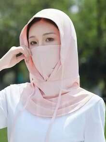 Unisex Ice Silk Thermal Balaclava, Full UV Protection, Suitable For Cycling - Breathable Seamless, Adjustable Drawstring Neck, With Ear Covers, Suitable For Cycling, Motorcycle, Fishing And Other Outdoor Activities, Can Also Be Used As Ladies' Sun Protection Face Mask And Men's Ski Cap - Multicolor - View 16