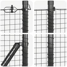 vidaXL 50 X 0,5 M (25 X 25 Mm Netz) Stahl Und PVC Zaunpfosten, Grau - A - View 8