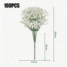 180 bông hoa baby's breath nhân tạo màu trắng, hoa baby's breath giả màu trắng, bó hoa baby's breath nhân tạo số lượng lớn, thích hợp để trang trí nhà cửa, trang trí bàn, cắm hoa DIY, trang trí tiệc cưới và lễ hội, trang trí sân vườn trong nhà và ngoài trời, trang trí phòng. - trắng - Xem 15