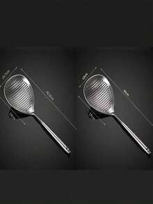 2 piezas/1 pieza Cuchara ranurada y escurridor de acero inoxidable 304 antescaldaduras para freír, para fideos, dim sum, papas fritas, pollo frito, pasta, ideal para Navidad, uso diario, festivales, cocina, restaurante, olla caliente - Multicolor - Ver 17