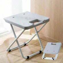 Home Kitchen Indoor Multifunctional Portable Folding Comfortable Stool Space Saving Plastic Bath Shower Chair Easy Storage - As Picture - View 5