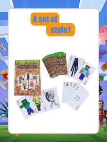 Minecraft 我的世界主题卡牌游戏周边桌游卡牌扑克派对纸牌派对玩具派对玩具礼品卡创意高档朋友聚会休闲娱乐卡牌桌游 - 彩色 - 查看 7