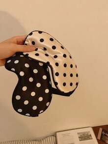 1pc Polka Dot Pattern Silk-Like Elastic Blackout Sleep Eye Mask - Multicolor - View 2