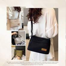 Borse in tela da donna con più scomparti: piccola borsa a tracolla, borsa casual, borsa a mano, borsa a tracolla, borsa per laptop - Borsa a tracolla multifunzionale - nera - Visualizzare 5