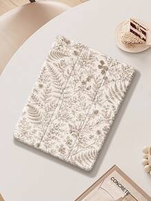 蕨类花卉图案平板电脑保护套，兼容 iPad 9.7/10.2/10.5/10.9/12.9/Pro 11（第十代），兼容三星 Galaxy Tab S6 Lite 10.4 英寸，兼容 Kindle Paperwhite 第十二代（2024 年发布），Kindle（第十一代，2022 年发布），轻柔防摔，智能支架/自动唤醒/睡眠功能，节日礼物。 - 彩色 - 查看 3