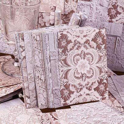 32 Sheets Per Pack, Vintage Theme, Decorative Paper Materials, Creative DIY Material Pack, Can Be Used To Decorate Phone Cases, Scrapbooking Sheets, Postcards, Notebooks, Photo Albums, Handmade Gifts, Birthday Gifts, Develop Craft Skills, Vintage Theme Paper Materials