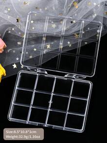 12/15/24格固定透明收纳盒，多功能塑料空盒，适用于DIY项目，非常适合收纳向日葵和梅花珠子、软陶、珠宝配件，是存放耳环、戒指、珠宝、美甲用品的理想多用途透明容器，也是送给女性的贴心礼物，非常适合节日季、圣诞节、感恩节、新年和情人节庆祝活动。 - 無色 - 查看 9