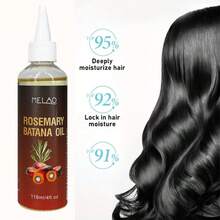 Rosemary Batana Oil, MELAO Rosemary Batana Hair Oil, For Dry Damaged Frizzy Hair, Nourishes And Smoothes Hair, Adds Shine And Softness, Lightweight Non-Greasy Formula, 118ml/4fl.Oz - 正裝 - 查看 4