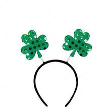 Women & Girls' St. Patrick's Day Glitter Shamrock Headband - Green - View 7