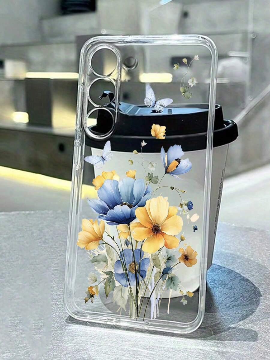 1个加厚透明花卉彩绘防摔保护壳，兼容三星Galaxy S26/S26PLUS/S26 Ultra、S25/S25PLUS/S25 Ultra、A17/A07/A16/A36/A26/A56/A50/A12/A32/A52/A72/A51/A21S/A13/A14、S24/S24PLUS/S24Ultra、S22/A52/A53/A54/A55、11/12Pro/12/12X/13Pro/14Pro/15Pro、Redmi 10/9/Note9/12c/Note11pro/Note8Pro - 彩色 - 查看 1