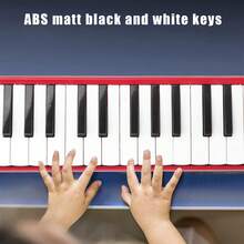 IRIN Melódica de 32 teclas Instrumento musical de viento Adecuado para principiantes Bolsa de práctica (roja) - Rojo - Ver 5